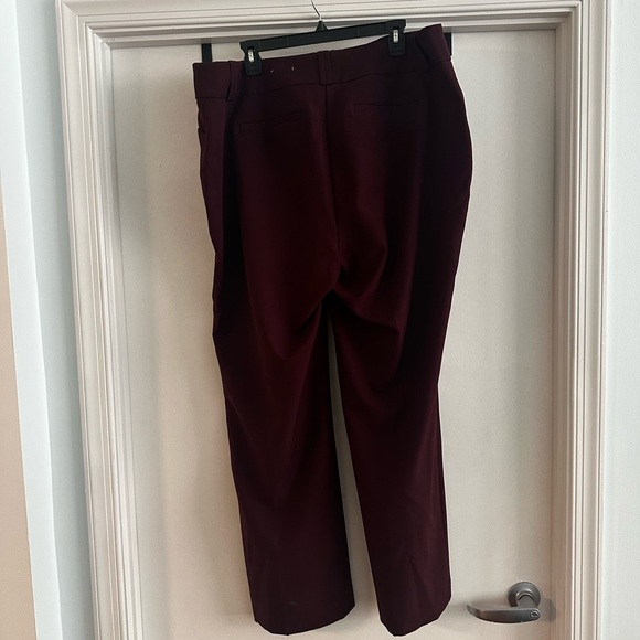 Burgundy wide leg dress pants. - Picture 2 of 3